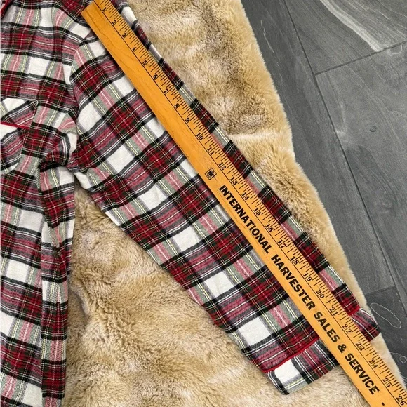 NWT COUNTRY STORE Night Shirt 1X Flannel Plaid Nightgown Pajama Top Cozy Cabin🪵 - Picture 10 of 13